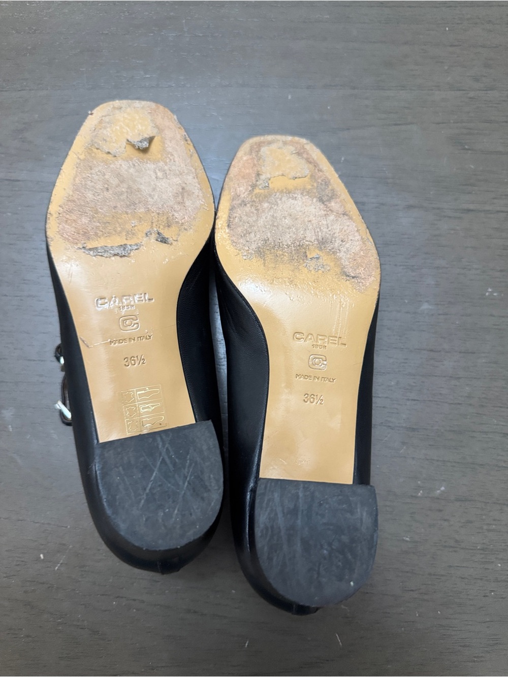 C’AREL PARIS Black leather Mary Jane pumps - Picture 9 of 12